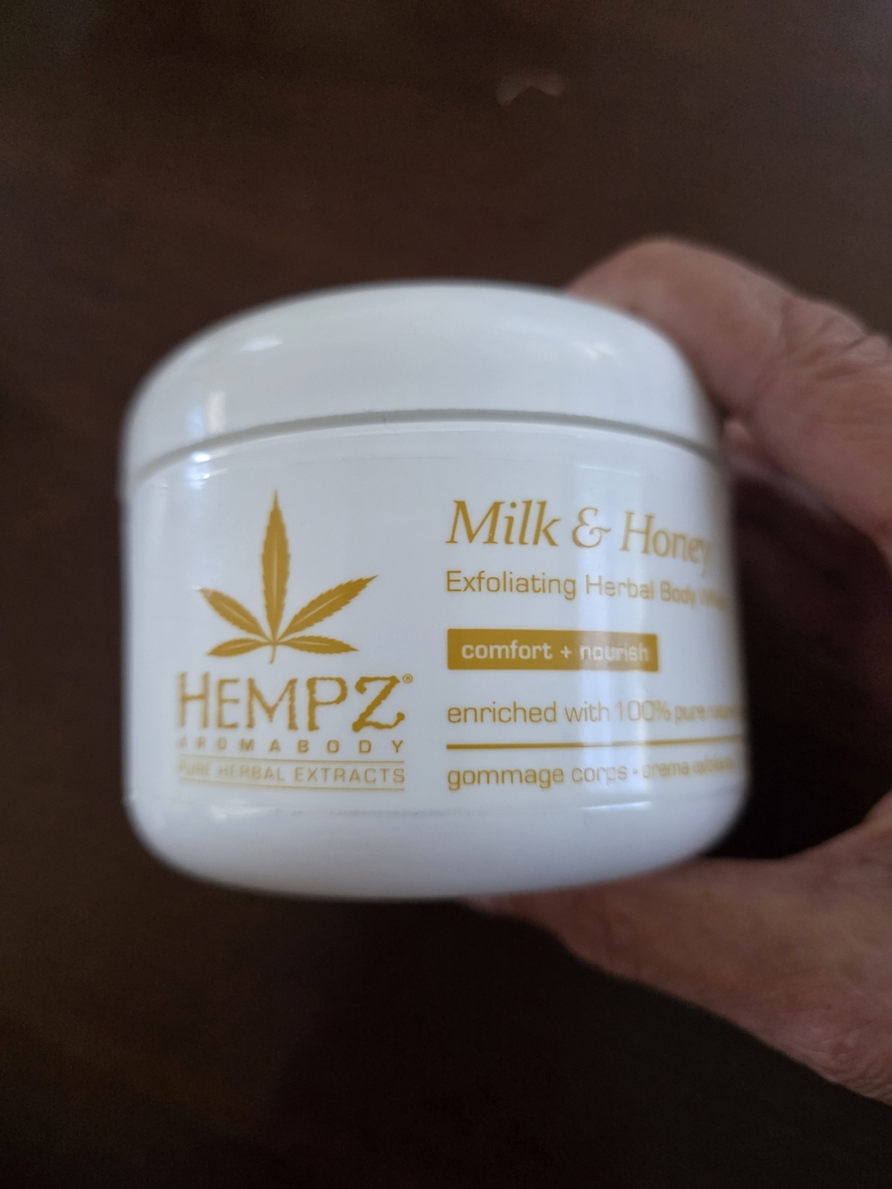 Hempz Milk & Honey Exfoliating Body Scrub - White & Gold